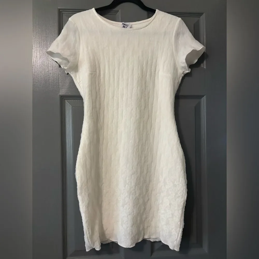 Princess Polly cap sleeve white mini dress size 8